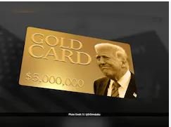 ट्रम्प गोल्ड कार्ड लागू, प्लैटिनम योजना जल्द