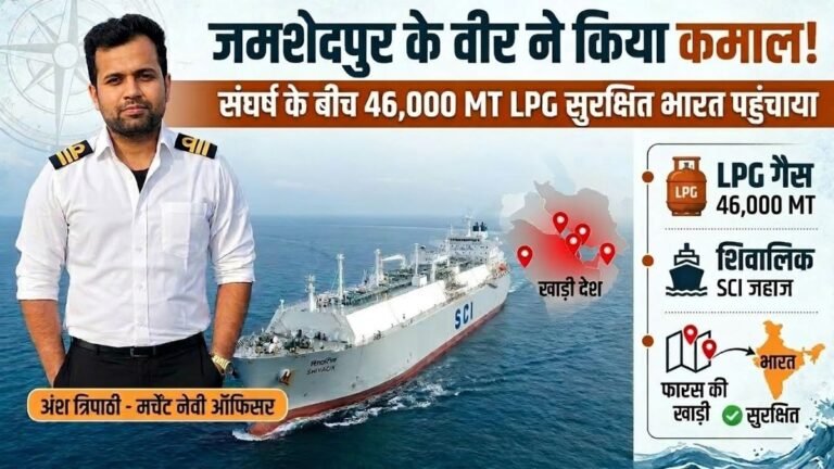 युद्ध के बीच 46000 मीट्रिक टन गैस लेकर आया झारखंड का लाल, होर्मुज स्ट्रेट से सुरक्षित भारत पहुंचा ‘शिवालिक