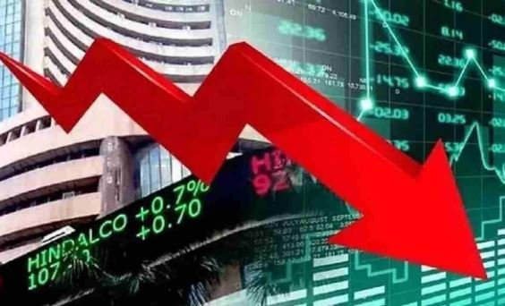 शेयर बाजार में भारी गिरावट