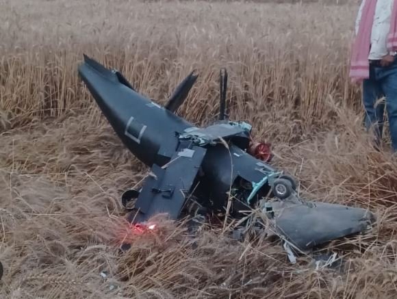 नंदपुर गांव में ड्रोन गिरने से अफरा-तफरी