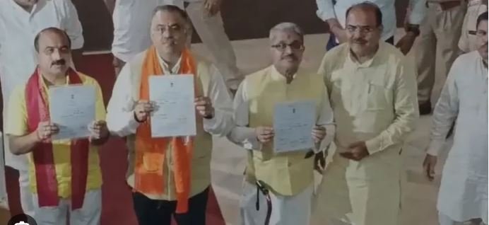 तीनों राज्यसभा सीटों पर भाजपा का कब्जा