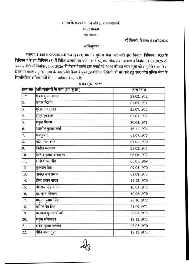 यूपी में 29 पीपीएस अधिकारियों को मिला आईपीएस प्रमोशन, पुलिस महकमे को बड़ी सौगात